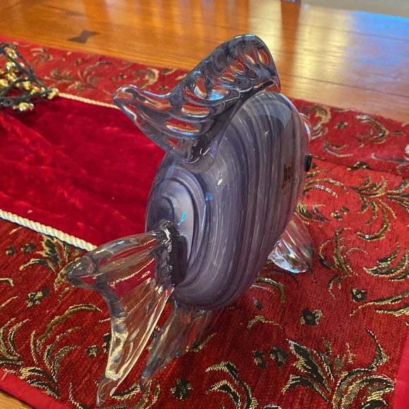 HQT Hand Blown / Made Glass Fish by HQT 9” Long - Picture 7 of 10